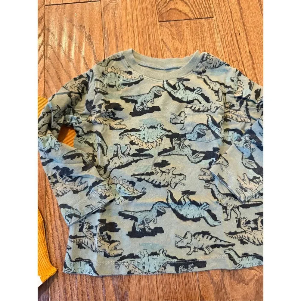 Boys Baby Gap Carters long sleeve shirt and jogger bundle 2-3t